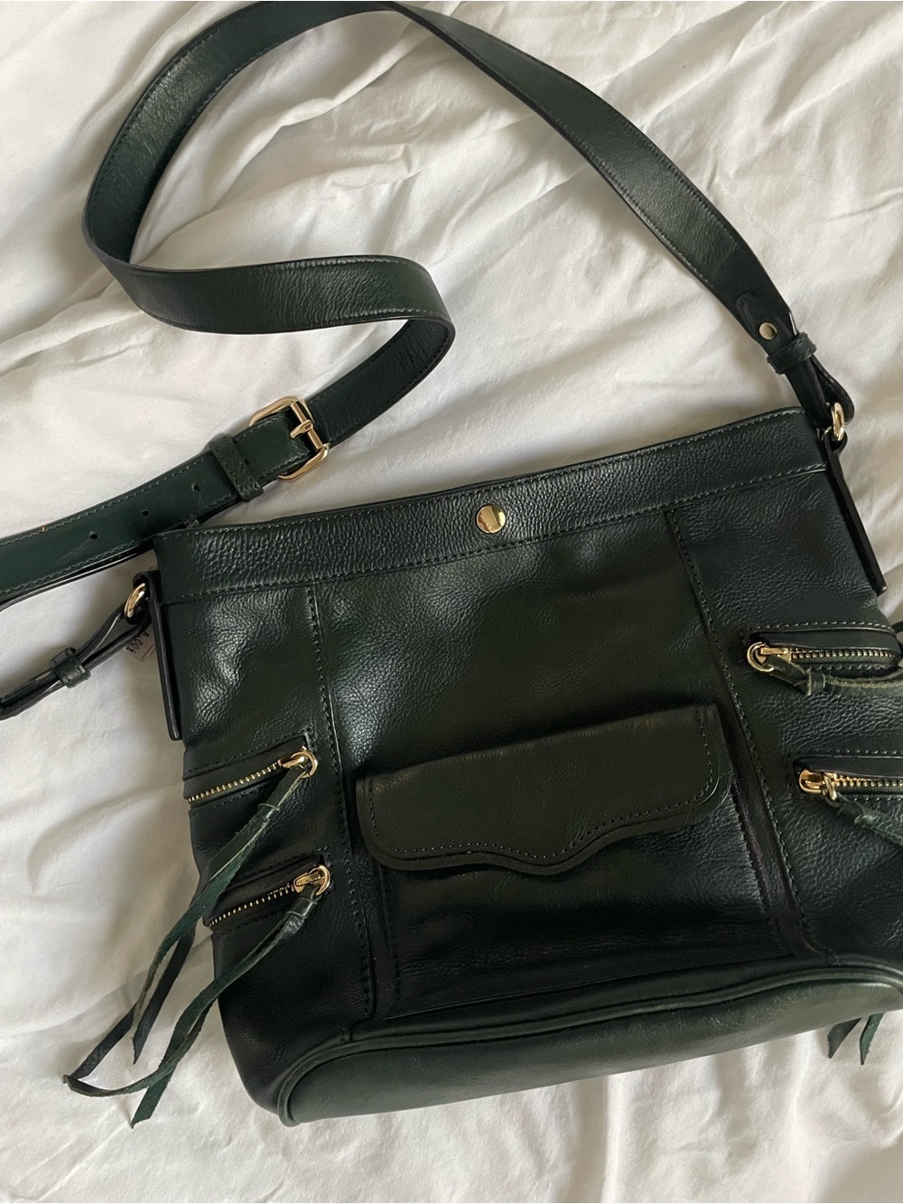 Rebecca Minkoff Dexter bucket back dark green